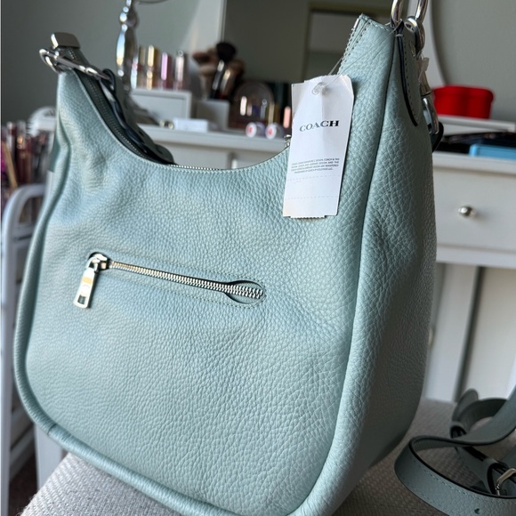 Coach NEW Soft Blue Leather Shoulder Bag - Picture 5 of 6